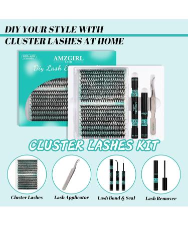 Lash Extension Kit 320Pcs - DIY Individual Lashes Clusters Bond & Seal Remover & Applicator Tool - 3040D D-Mix 9-16mm for At Home Use - Buy Online on GoSupps.com