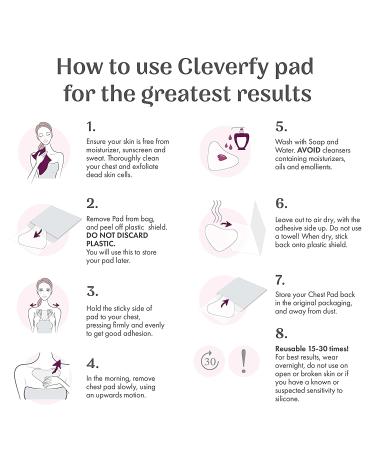 Cleverfy Silicone V-Shape Chest Wrinkle Pads (2 Pack) - Anti Wrinkle Decollete Pad for Chest Wrinkle Prevention and Smoother Skin - Buy Online on GoSupps.com
