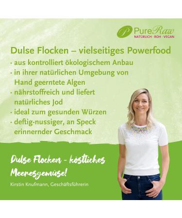 Buy Organic Dulse Flakes - Wild Atlantic Seaweed | Vegan Umami Seasoning - 50g (2x25g) - Pureeraw - Buy Online on GoSupps.com