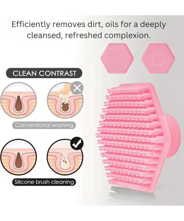 ProCleanse Luxurious Face Scrubber - Gentle Exfoliation 100% Recycled Silicone for All Skin Types - Durable & Easy to Clean (Pink) | International Shipping Available - Buy Online on GoSupps.com
