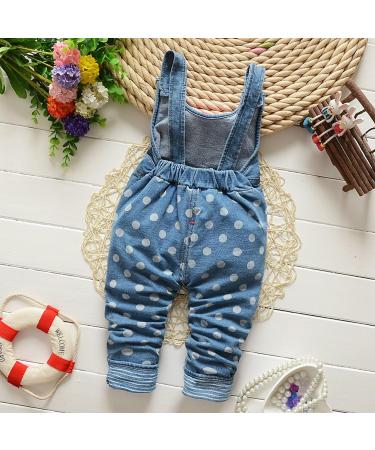 KIDSCOOL SPACE Baby Denim Overalls | 3D Cartoon Knitted Jean Dungarees | 18-24 Months - Buy Online on GoSupps.com