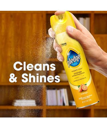 Pledge Beautify It Orange Polish Spray - Dust and Fingerprint Remover with Glossy Coating (9.7 oz) - Buy Online on GoSupps.com