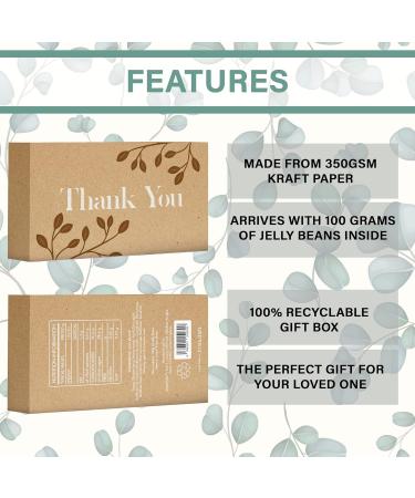 Thank You Kraft Gift Box With Jelly Beans Sweets Inside Thoughtful Teacher Thank You Fathers Day Mothers Day Thank You Present For Friends - Buy Online on GoSupps.com