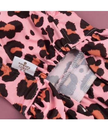 CuteBone Dog Velvet Dress Pink Leopard Costume with Bow Hair Rope | XX-Small, Valentine's Day Gift | Pet Outfit Cat Clothes - Buy Online on GoSupps.com