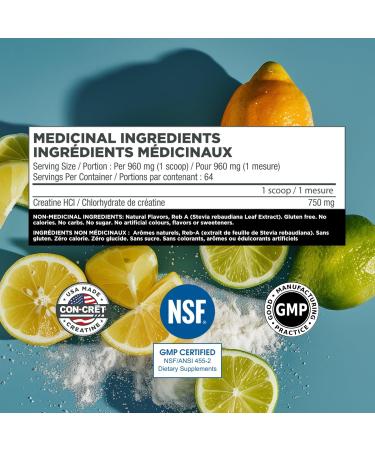 CON-CRET Creatine HCl Powder | Muscle Cognitive Cellular Energy Support | No Bloating or Cramps | Strength & Endurance | Lemon Lime (64 Serving) Lemon-Lime - Buy Online on GoSupps.com