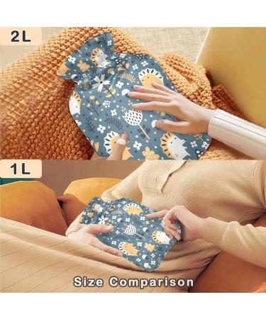 Buy NAANLE Cartoon IGEL Hot Water Bottle - 1L Transparent for Warm & Cold Therapy | Bed & Foot Pain Relief - Buy Online on GoSupps.com