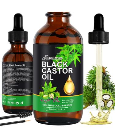 Organic Castor Oil - 100% Pure and Natural, Castor Oil stimulates and strengthens hair growth, Eyelashes, Eyebrows, Beard, Body, Face, Nails, Moisturizes Skin and Hair