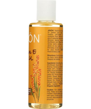 JASON Vitamin E Body Oil 4 oz. (Pack of 3) - All Over Nourishment Formula - Buy Online on GoSupps.com
