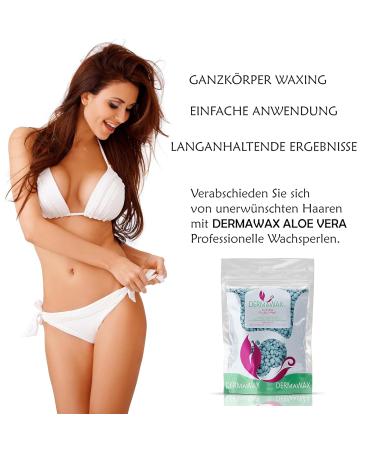 Dermawax Aloe Vera Wax Pearls - Stripless Hair Removal Wax for Brazilian Intimate Legs Face Arms & Back - 400g (1 Pack) - Ideal for Men & Women - Buy Online on GoSupps.com