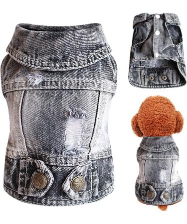 Stylish Denim Jacket Vest for Small & Medium Dogs - Trendy Pet Fashion & Summer Sweater - Buy Online on GoSupps.com