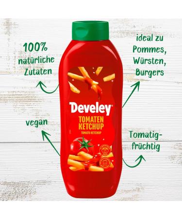 Develey Tomato Ketchup 875ml - Made with Sun-Ripened Tomatoes | International Shipping Available - Buy Online on GoSupps.com