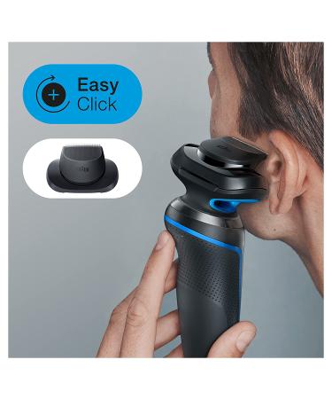 Braun Series 5 5031s Electric Shaver - Wet & Dry, Precision Trimmer & Cleansing Brush, Cordless, Rechargeable - Blue - Buy Online on GoSupps.com