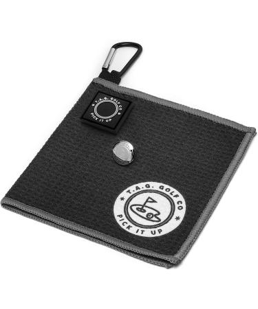 TAG Golf Co Small Magnetic Microfiber Golf Towel for Club or Putter - 6 x 6 - Portable Ball Cleaner - Sidekick Series - Buy Online on GoSupps.com