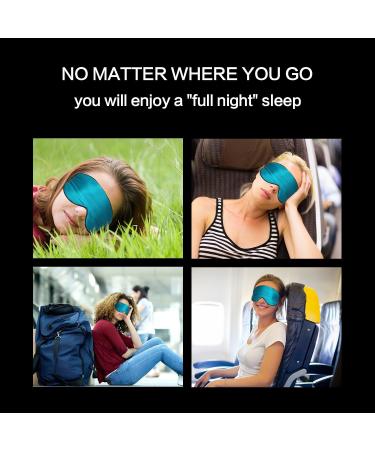 VenusCare Mulberry Silk Sleep Mask - Super Soft & Breathable Eye Mask for Men & Women - Adjustable Strap for Travel & Daytime Sleeping (Blue) - Buy Online on GoSupps.com