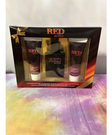 Red Active mens cologne gift set. Includes 2.7 ox cologne body wash shampoo and after shave - Buy Online on GoSupps.com