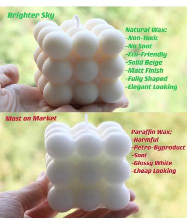 Bubble Candle Value Set - Premium Natural Wax Aromatherapy Gift for Her | Home Fragrance Decorative Candle Set in Beige (Vanilla) & Pink (Rose - Buy Online on GoSupps.com