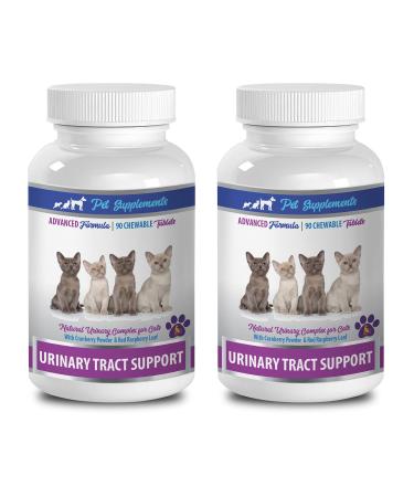 cat Urinary Care - Urinary Tract Support - for Cats - Natural Formula - CHEWABLE - Cranberry Comfort for Cats - 2 Bottle (180 Chews)