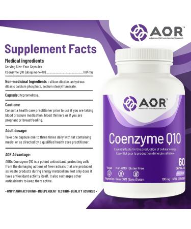 AOR Coq10 60 CT - Premium Coenzyme Q10 for Heart Health & Energy | Buy Internationally - Buy Online on GoSupps.com