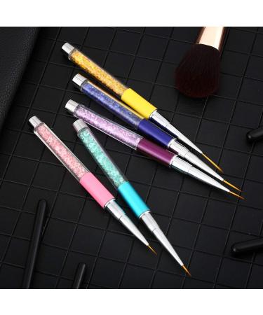 10 Piece 3D Nail Brushes Art Set with Acrylic Rhinestone Handles - Nail Painting Design Pen Brushes for Ombre and Acrylic Nail Art - Buy Online on GoSupps.com