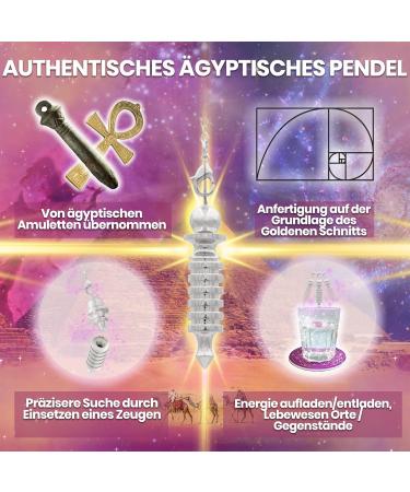 Isis Egyptian Pendulum Silver-Plated Brass 22g | Magnetizer Clock for Geobiology Reiki Radionics | International Shipping - Buy Online on GoSupps.com