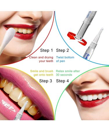 Teeth Whitening Pen 2 Pack - 3% Hydrogen Peroxide Gel, 20+ Uses, Effective & Painless, No Sensitivity, Travel-Friendly, Easy to Use for Beautiful White Smile - Buy Online on GoSupps.com