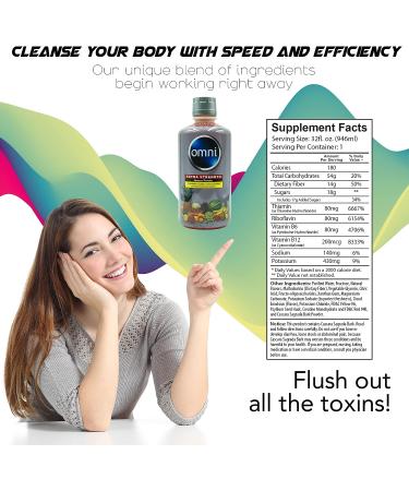 Omni Same Day Detox Cleanse Drink 32oz - Extra Strength Whole Body Detox System with Vitamins & Minerals - Fruit Punch Flavor - Buy Online on GoSupps.com