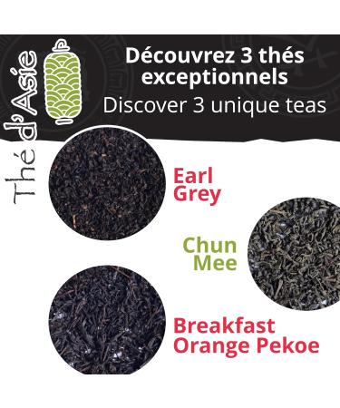 Khla - Coffret de 3 Th s Bio Petit-D jeuner - 3 Boites M tal Vrac - Coffret Cadeau Th s d Asie Offrir - Chun Mee Breakfast OP & Earl Grey - Th d Asie V g tal - Tisane Infusion - Buy Online on GoSupps.com