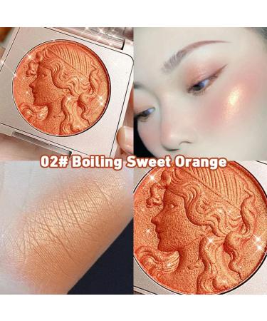 Embossed Girl Blush for Cheeks embossed smooth powder blush palette for cheeks multi-purpose smooth lasting blush palette Matte Face Powder Blush Palette for All Skins (Orange) - Buy Online on GoSupps.com