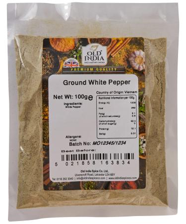Old India Ground White Pepper 100g 100 g (Pack of 1)