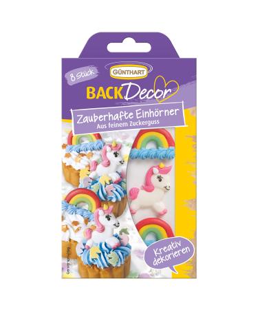 G nthart BackDecor with 8 different sugar figures Unicorn SET Unicorn Rainbow Unicorn Rainbow 1 pack (1 x 17 g)