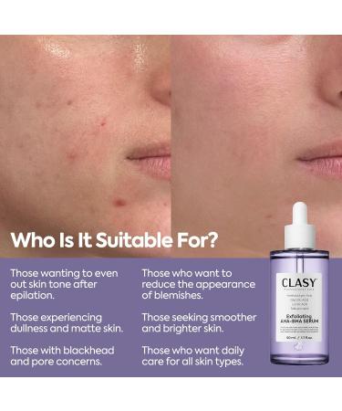 Clasy Care Aha Bha Peeling Serum Skin Tone Equalizing Exfoliating Serum with Salicylic & Glycolic Acid for Brightening & Anti-Aging 50 ml - Buy Online on GoSupps.com
