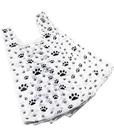 Paw Print Thank You Bags - 100 Pack - Cat or Dog Design T-Shirt Bags - Buy Online on GoSupps.com