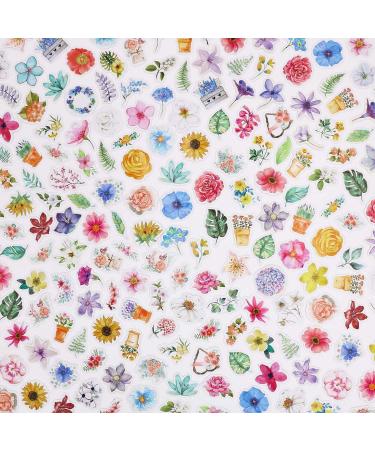 Knaid Flower Stickers Set (360 Pieces) Decorative Assorted Floral Sticker for Scrapbooking Planner Bullet Journals Supplies - Buy Online on GoSupps.com