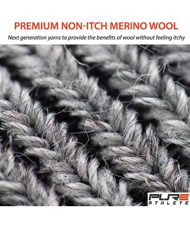 Pure Athlete Merino Wool Ski Socks - Warm Winter Snowboard Socks with Shin Padding - Black/Aqua/Neon Pink - 1 Pair - Buy Online on GoSupps.com