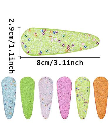 12Pcs Snap Hair Clips - Jaqakid 3 Inch Metal Barrettes in 6 Assorted Colors - No Slip Cute Solid Candy Color Hair Accessories for Girls, Women, Kids, Teens, Toddlers - Buy Online on GoSupps.com