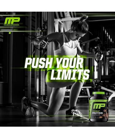 MusclePharm Combat Protein Powder Chocolate Milk Flavor Fuels Muscles for Productive Workouts 5 Protein Sources Including Whey Protein Isolate & Egg Albumin Gluten Free 6.2 lb 77 Servings Chocolate Milk 6.2 Pound (Pac  - Buy Online on GoSupps.com