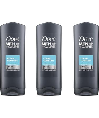  Dove Dove Men Care Clean Comfort Body & Face Wash 400ml x 3 - Buy Online on GoSupps.com
