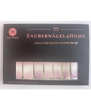 Zaubern gel4Home Nail Foils - 16 Pieces Baby Boomer Pink Glitter Nail Wraps for Stunning Nail Art - International Shipping Available - Buy Online on GoSupps.com