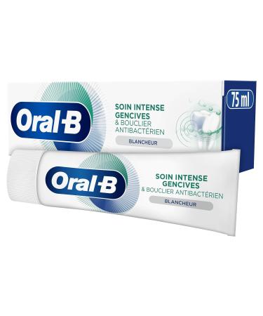 Oral-B Intense Gum Care Toothpaste and Antibacterial Shield, Reduces Plaque, Whitening, Pack 12x75ml