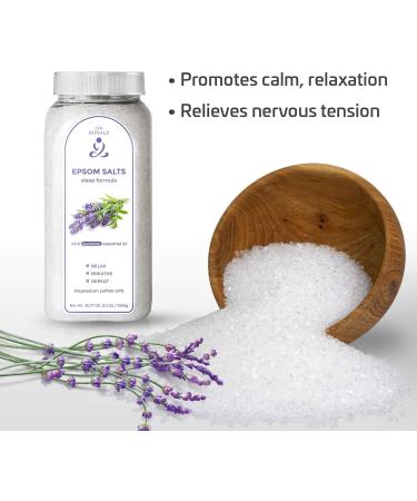 Zen Rituals Epsom Bath Salts Lavender Sleep Formula - 1KG Pure Magnesium Sulfate for Relaxation & Sleep | International Shipping Available - Buy Online on GoSupps.com