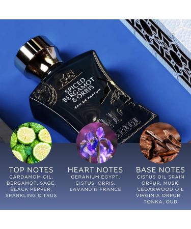 Spiced Bergamot & Orris Arabian Cologne For Men Eau De Parfum (2.5 Oz) Long Lasting Perfume For Men Blended With Sweet & Spicy Notes of Sage Oud & Tonka Premium Valentine s Day Gifts - Buy Online on GoSupps.com