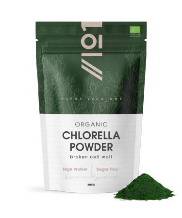 Poudre de chlorella bio 200 g - Paroi cellulaire cass e - Compl ment alimentaire pur sans additifs - Sachet refermable et recyclable - par Alpha01