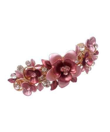 4PCS Luxurious Flower Metal French Barrettes Hair Clasps for Women and Girls - Buy Online on GoSupps.com