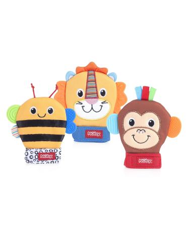 Nuby Happy Handimals Teething Mitten - Bee Design | Soothing Teether for Babies - Buy Online on GoSupps.com