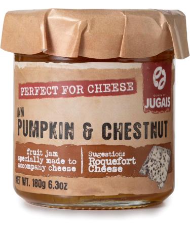 Quinta de Jugais Pumpkin and chestnut jam 180 g perfect with cheese unique taste | Accompaniment for cheese board traditional Portuguese jam