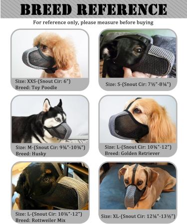 Mayerzon Soft Mesh Dog Muzzle - Breathable & Reflective for Large Medium & Small Dogs | XS Size (Snout: 6 - 8 ) - Ideal for Chewing Biting & Carving - Buy Online on GoSupps.com