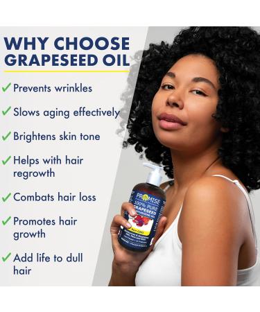 270ml (9oz) PURE GRAPESEED Oil 100% Pure Moisturizes & Nourishes Hair Face and Skin Cold Pressed + UV Protected Non GMO Made in Canada (270ml) 270 ml (Pack of 1) - Buy Online on GoSupps.com
