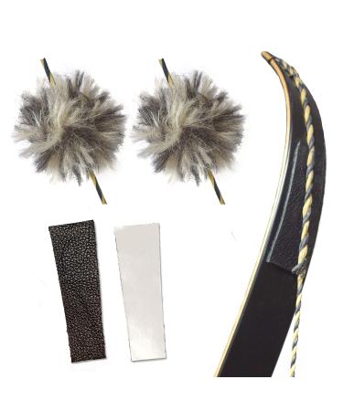 Standing Wolf Ultimate Navajo Wool Bow String Silencer Combo Pack (4 Pieces) | Traditional Style Archery Recurve String Silencer | Noise Dampeners for Archery