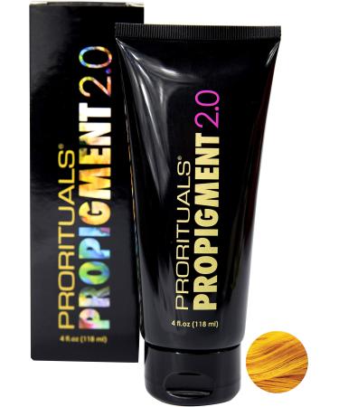 Prorituals ProPigment 2.0 Bright & Bold Direct Dye - Professional Hair Color Cream - Long-Lasting Vibrant Color - Imparts a Rich Shine Leaving Your Hair Feeling Soft and Silky Yellow 4oz