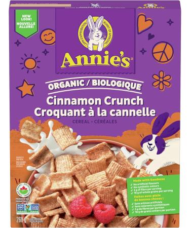 ANNIE'S Cinnamon Toast Crunch Cereal No Artificial Flavours No Synthetic Colours Organic Whole Grains Cinnamon 260 Grams Package of Cereal - Buy Online on GoSupps.com